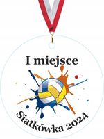 MEDAL Z PLEXI 5 cm nadruk UV zawody siatkarskie siatkówka kolorowe wzory