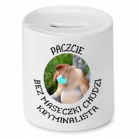 Skarbonka Nosacza Bez Maseczki Kryminalista Z Nadrukiem Ze Zdjęciem