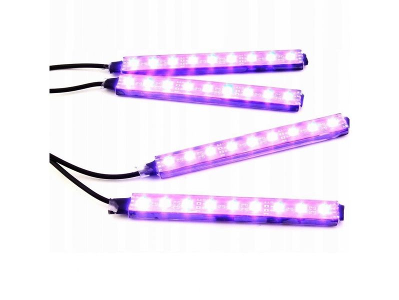 Oświetlenie wnętrza auta samochodu led bluetooth zdjęcie 5