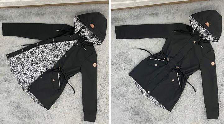 DWUSTRONNA PARKA kurtka Z KAPTUREM 3 KOLORY S zdjęcie 13