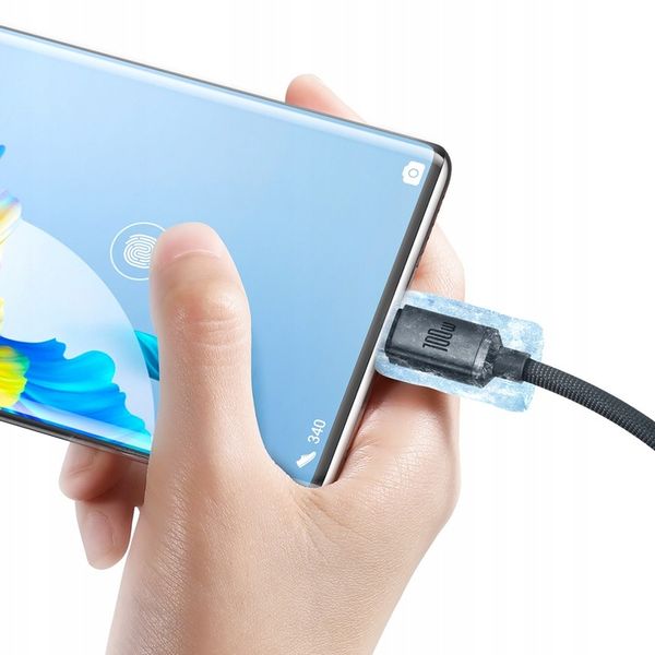 WZMACNIANY KABEL PRZEWÓD BASEUS USB USB-C 100W 6A 2M SZYBKIE ŁADOWANIE zdjęcie 3