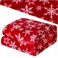 Koc ŚWIĄTECZNY 160x200 narzuta na łóżko kanapę mikrofibra MIĘKKI pled