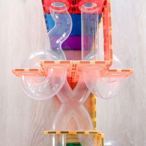 Connetix: klocki magnetyczne edukacyjne kulodrom 66 el. Ball Run Expantion na Arena.pl