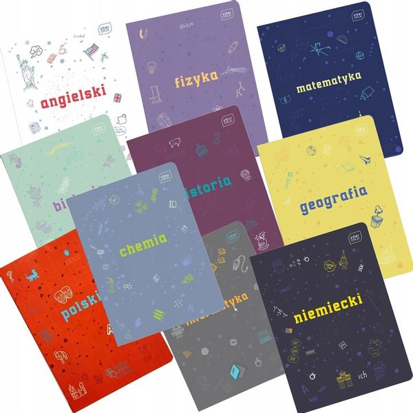 ZESTAW 10 ZESZYTÓW TEMATYCZNYCH PRZEDMIOTOWYCH ZE ŚCIĄGĄ 60k A5 INTERDRUK zdjęcie 7