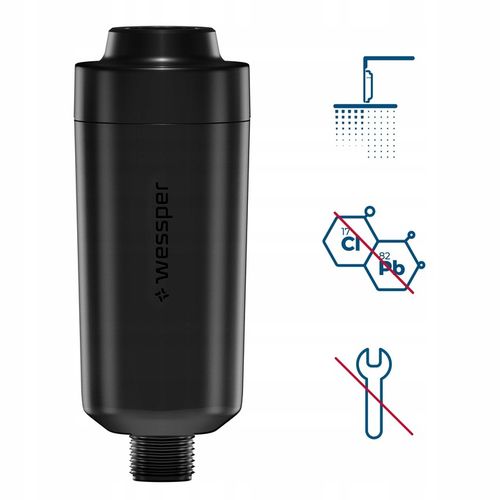 FILTR WODY prysznicowy Wessper AquaShower czarny do prysznica 7500l na Arena.pl