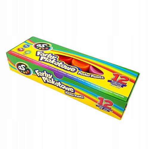 AS Farby plakatowe 12 kolorów - 20 ml na Arena.pl