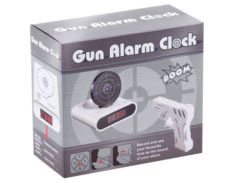 DLA DZIECI BUDZIK Z PISTOLETEM ZEGAR Z TARCZĄ GRA na Arena.pl