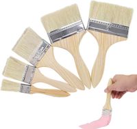 zestaw 5 pędzli do malowania drewno uchwyt