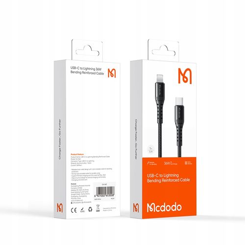 mcdodo ładowarka kabel usb-c lightning szybkie ładowanie do iphone 13 na Arena.pl