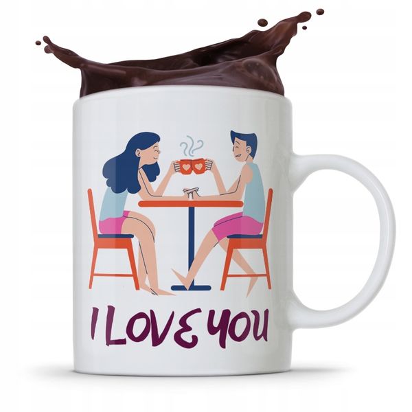 Kubek Prezent Na Walentynki I Love You Z Nadrukiem Ze Zdjęciem zdjęcie 1