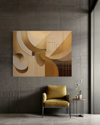 Obraz na płótnie, Abstrakcja Geometryczna Beżowy 60x40 na Arena.pl