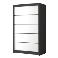 Szafa przesuwna FADO IV 120cm - CZARNY/BIAŁY