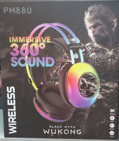 SŁUCHAWKI BEZPRZEWODOWE NAUSZNE MP3 SLOT MICRO SD LED LCD