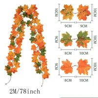 Wieniec z sztucznych liści klonu, 200 cm – D