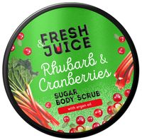 FRESH JUICE Cukrowy peeling do ciała Rabarbar i Żurawina 200 ml