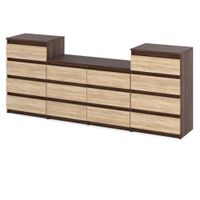 Komoda 14 Szuflad Szafka Stolik Rtv Do Sypialni Meblościanka Wenge Sonoma