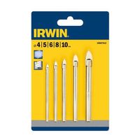 ZESTAW WIERTEŁ DO SZKŁA I PŁYTEK 5 SZT. (4,5,6,8,10 MM) - I-10507912