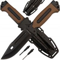 NÓŻ TAKTYCZNY WOJSKOWY MYŚLIWSKI + KABURA + KRZESIWO + OSEŁKA