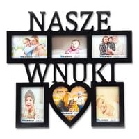 Multirama ramka na zdjęcia z napisem Nasze Wnuki 6 zdjęć serce dzień Babci