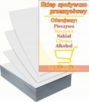 Ulotki A6 reklamowe firmowe 1000szt różne wzory SKLEP SPOŻYWCZO PRZEMYSŁOWY