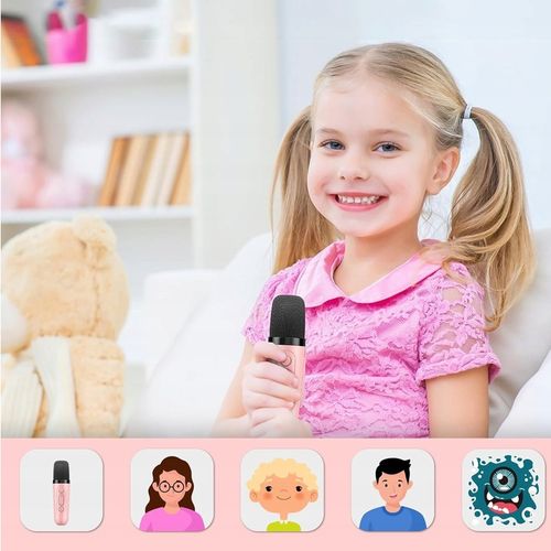 URZĄDZENIE ZESTAW DO KARAOKE, 2 MIKROFONY, GŁOŚNIK BLUETOOTH Z 3 TRYBY LED na Arena.pl