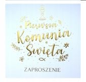 zaproszenia 10szt KOMUNIA ŚWIĘTA 12x12cm NR011