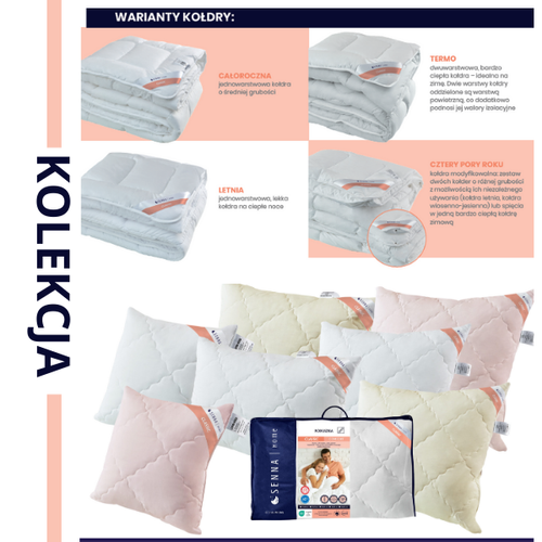 Kołdra całoroczna 135x200cm CLASSIC Różowa| Senna Home na Arena.pl