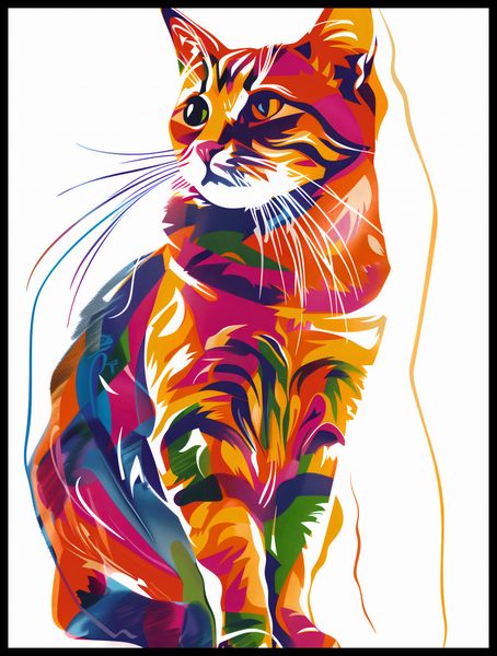 Plakat 60x80cm Nasycony Kot zdjęcie 2