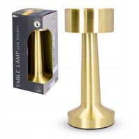 Lampka nocna do sypialni stołowa led bezprzewodowa usb złota 21,5 cm