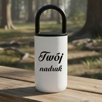 Turystyczny metalowy kubek duży uchwyt z Twoim nadrukiem