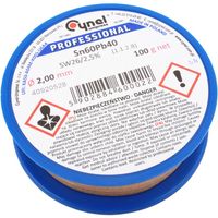 CYNA OŁOWIOWA Z TOPNIKIEM KALAFONIĄ CYNEL 2mm 100g -NAJWYŻSZA POLSKA JAKOŚĆ