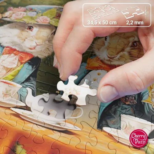 Puzzle 500 elementów. Fantazyjne przyjęcie z króliczkiem 20050 na Arena.pl