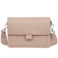 VERA PELLE torebka damska skórzana listonoszka z klapą V721 j.różowa