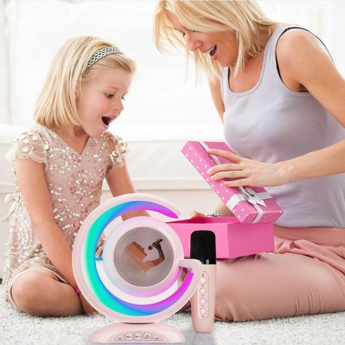 BEZPRZEWODOWY ZESTAW DO KARAOKE DLA DZIECI BLUETOOTH GŁOŚNIK + 2 MIKROFONY na Arena.pl