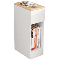 Szafka nocna wąska z szufladą styl skandynawski nowoczesny biały 60 cm