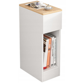 Szafka nocna wąska z szufladą stolik z półką nowoczesny loft sypialni 60 cm