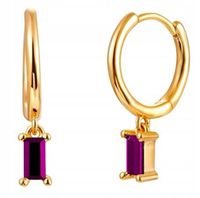 KOLCZYKI MIEDZIANE MODNE KLASYCZNE K09 ZŁOTOFIOLET