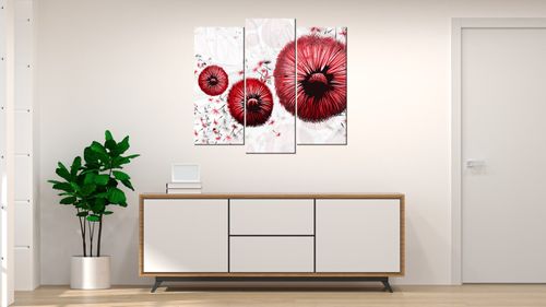 Obraz Płótno 90X80 Czerwone Dmuchawce na Arena.pl