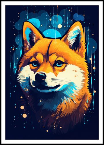 Plakat 70x100cm Lisek w Kosmosie na Arena.pl