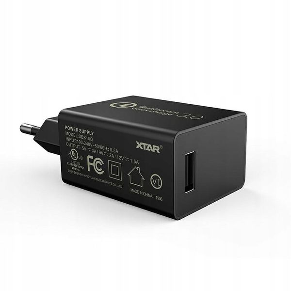 Ładowarka USB XTAR QC 3.0 AC/5V/9V/12V 3A black zdjęcie 4