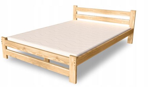 ŁÓŻKO DREWNIANE 140x200 B sosnowe WYSOKI ZAGŁÓWEK na Arena.pl