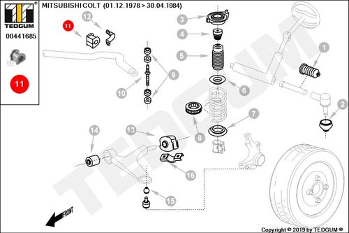 COLT GUMA STABILIZATORA PRZEDNIEGO CA1A CA4A CA5A na Arena.pl