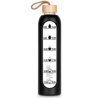 Butelka Motywacyjna na Wodę Napoje Szklana Silikonowa Duża Bidon Sport 1L