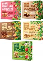 Dobra Kaloria Zestaw Mini Batoników Bez Cukru Zdrowe Batony Mix Smaku 5szt