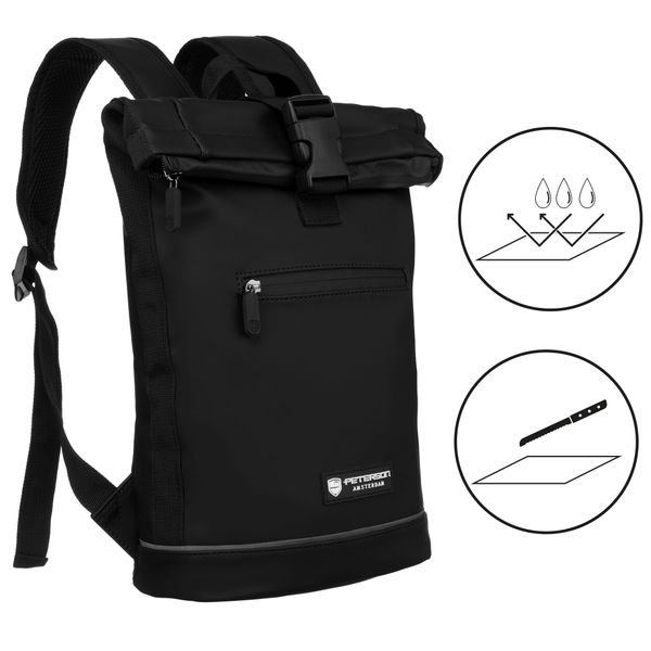 plecak peterson pu ptn eb66-6489 black zdjęcie 2