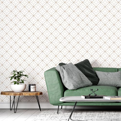 Tapeta Do Salonu Modny GEOMETRYCZNY Wzór Ozdoba na Arena.pl