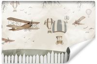 Fototapeta Dla Dzieci BALONY Samoloty Krajobraz Ptaki 400cm x 280cm