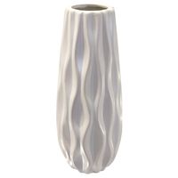 WAZON NA KWIATY BIAŁY FLAKON CERAMICZNY DEKORACYJNY NOWOCZESNY 24 cm