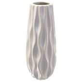 WAZON NA KWIATY BIAŁY FLAKON CERAMICZNY DEKORACYJNY NOWOCZESNY 24 cm