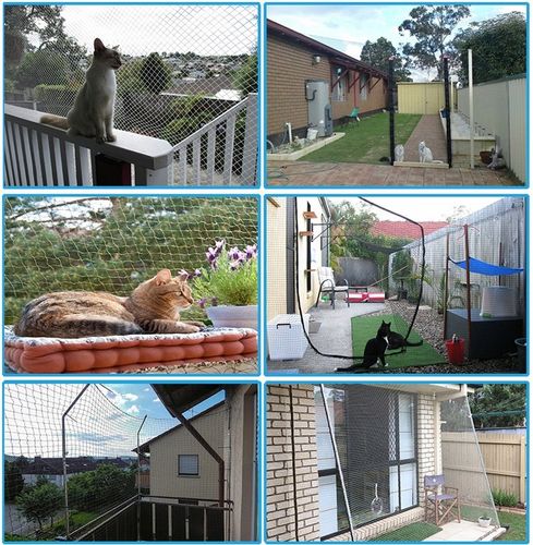 SIATKA NA BALKON Z DRUCIKIEM PREMIUM DLA KOTA BEZ WIERCENIA ZESTAW 2x3m na Arena.pl